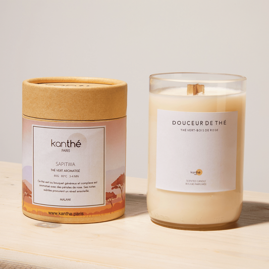 COFFRET DUO THÉ & BOUGIE - KANTHE 